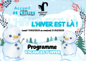 Lire la suite à propos de l’article Accueil de Loisirs – Programme vacances d’hiver du 17 au 21 février 2025